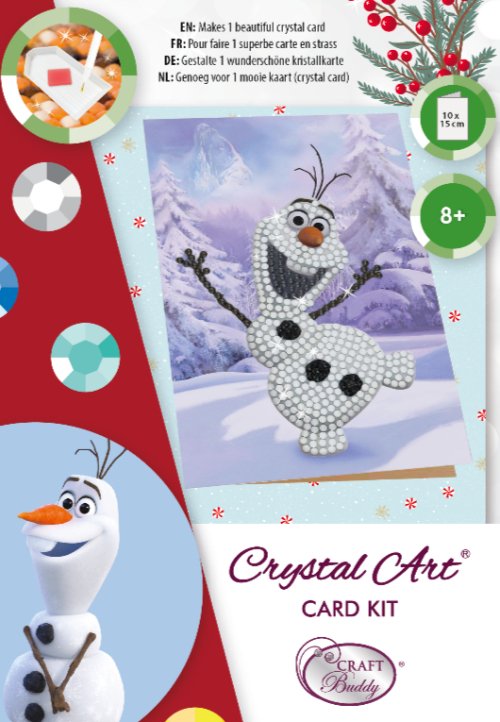Load image into Gallery viewer, &amp;#39;Winter Olaf&amp;#39; Crystal Art Card 10x15cm
