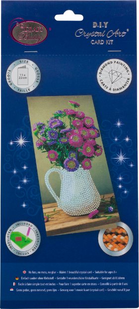 Load image into Gallery viewer, Flower Vase, 11x22cm Crystal Art Card
