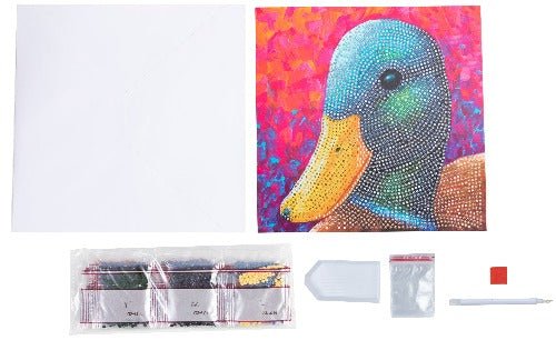 Delightful Duck Crystal Art Card - Contents