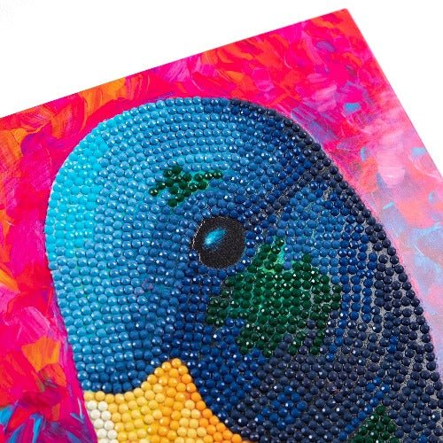 Delightful Duck Crystal Art Card - Close Up