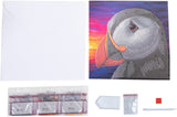 Puffin Sunset Crystal Art Card - Contents