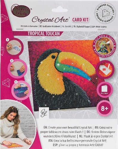 Tropical Toucan Crystal Art Card - Front Packaging