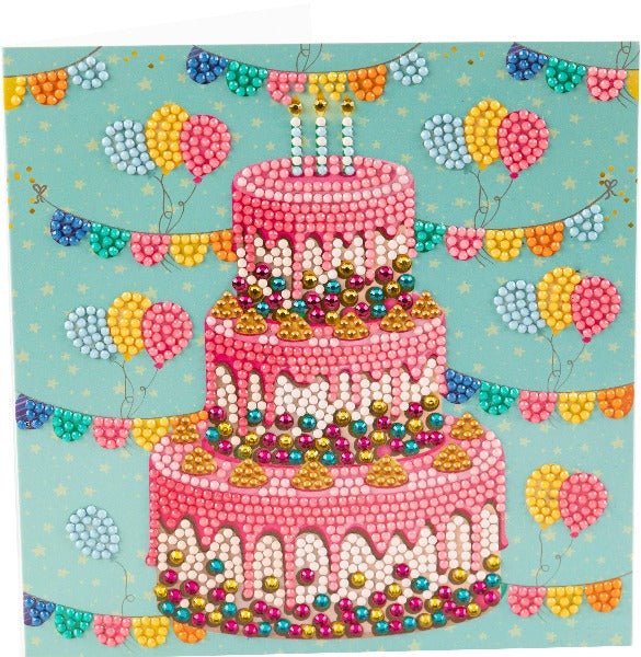 Load image into Gallery viewer, &amp;quot;Cake&amp;quot; 18x18cm Crystal Art Card
