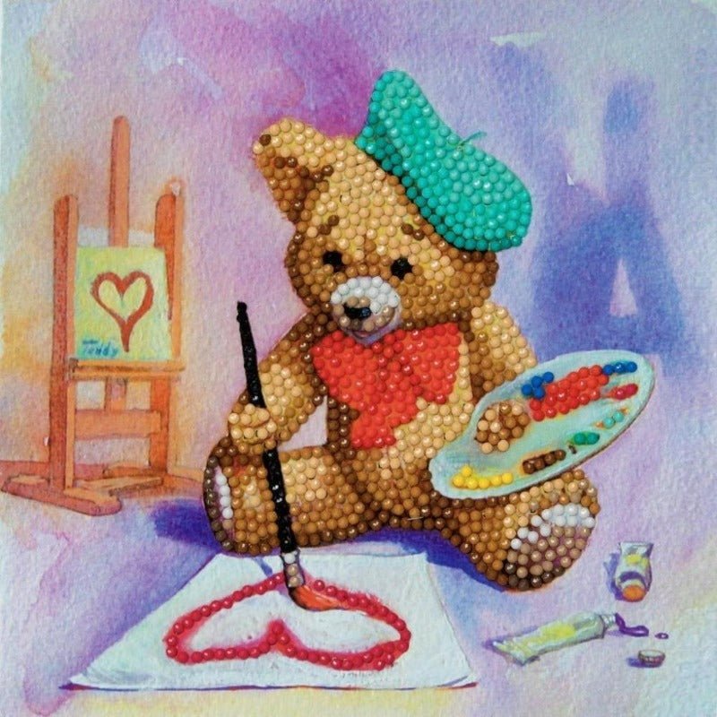"Teddy Crystal Artist" Crystal Card Kit