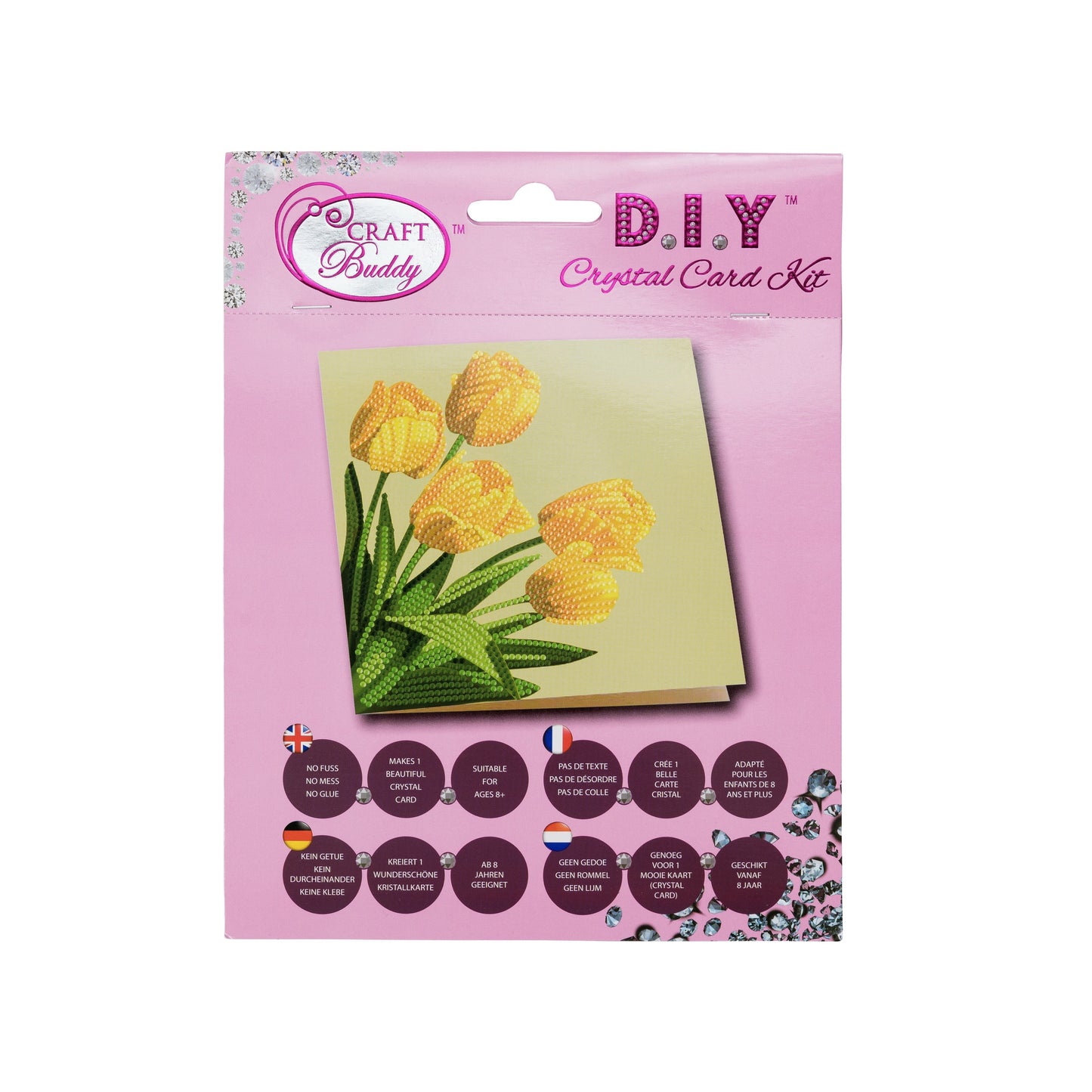 "Spring Tulips" Crystal Card Kit