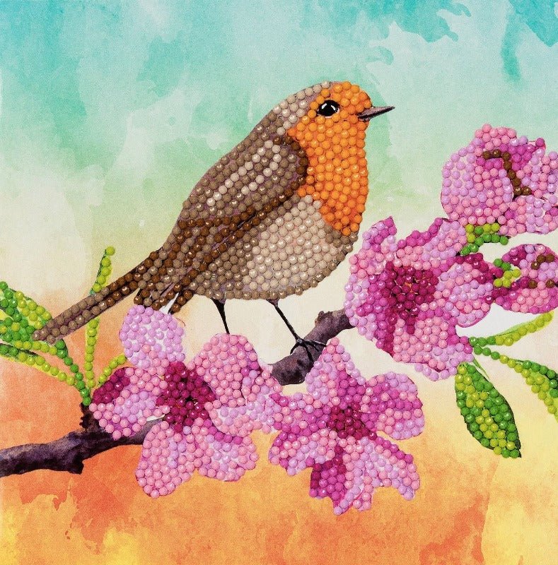 Load image into Gallery viewer, &amp;quot;Robin&amp;quot; Crystal Art Card Kit
