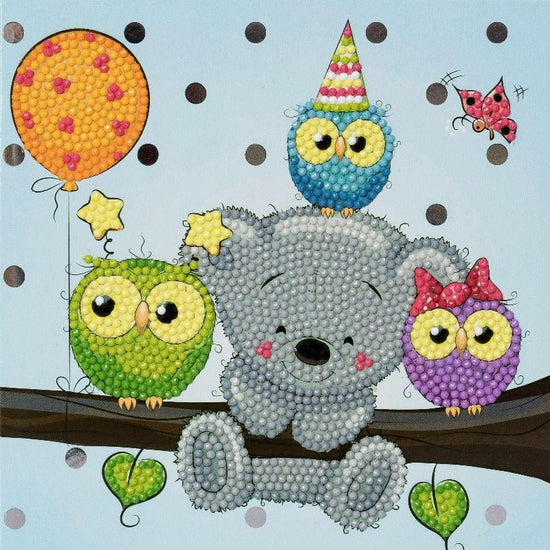 "Birthday Friends" Crystal Art Card Kit