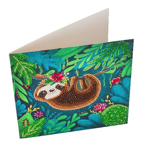 Load image into Gallery viewer, &amp;quot;Sloth&amp;quot; Crystal Art Card Kit
