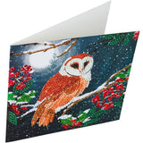 CCK-A65: "Barn Owl" 18x18cm Crystal Art Card