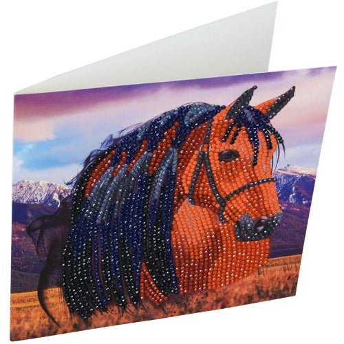Load image into Gallery viewer, &amp;quot;Horse&amp;quot; 18x18cm Crystal Art Card

