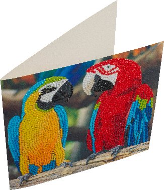 Load image into Gallery viewer, &amp;quot;Parrot Friends&amp;quot; 18x18cm Crystal Art Card
