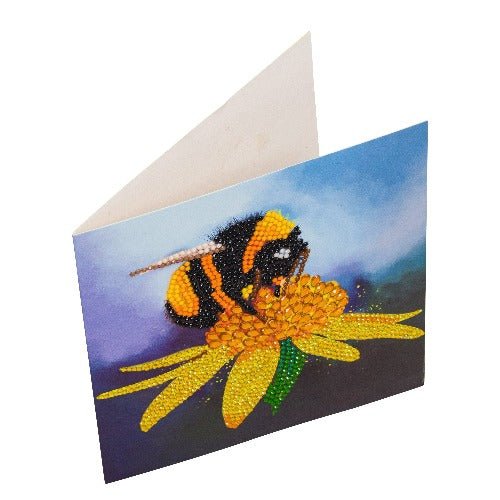 Load image into Gallery viewer, &amp;quot;Bumblebee&amp;quot; Crystal Art Card 18x18cm
