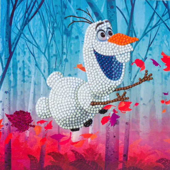 Load image into Gallery viewer, &amp;quot;Floating Olaf&amp;quot; Crystal Art Card 18x18cm
