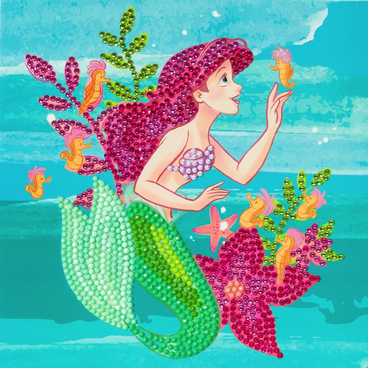"Ariel" Crystal Art Card 18x18cm