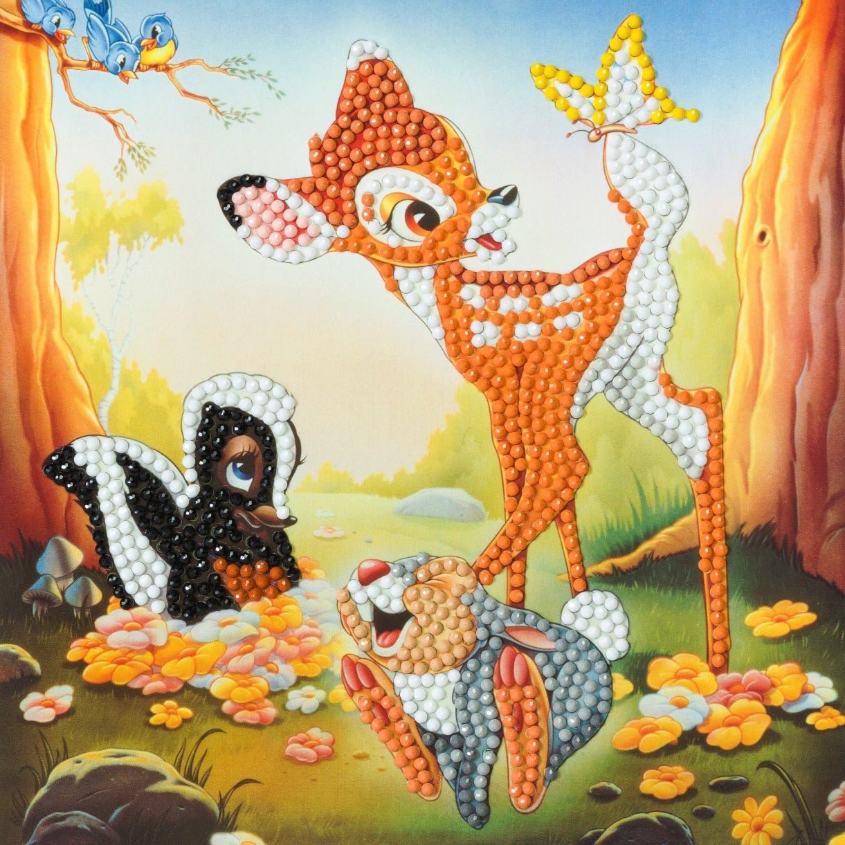 Load image into Gallery viewer, &amp;quot;Bambi and Friends&amp;quot; Crystal Art Card 18x18cm
