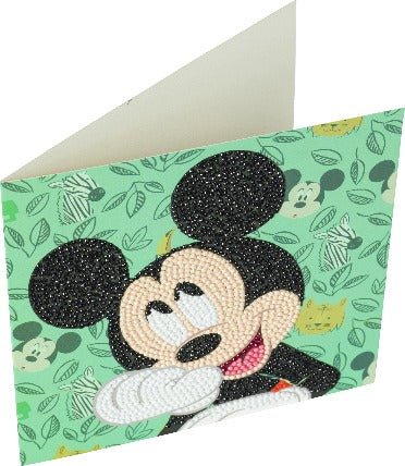 "Happy Mickey" Crystal Art Card 18x18cm