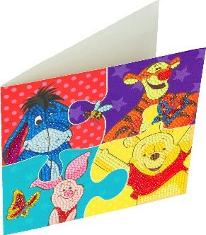 Load image into Gallery viewer, &amp;quot;Winnie The Pooh Puzzle&amp;quot; Crystal Art Card 18x18cm

