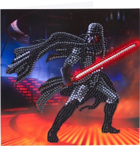 Load image into Gallery viewer, Darth Vader 18x18cm Crystal Art Card - Front View
