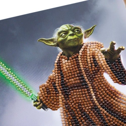 Load image into Gallery viewer, Yoda 18x18cm Crystal Art Card - Close Up
