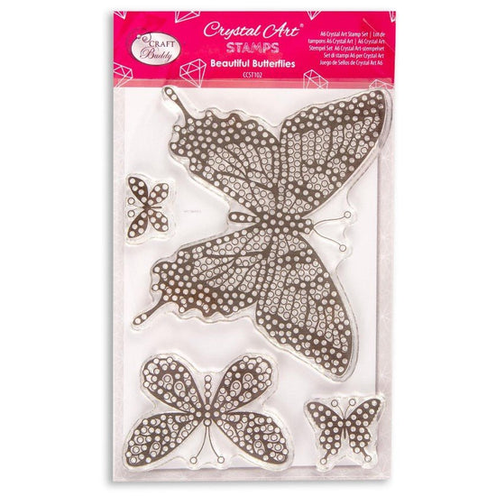 Crystal Art A6 Stamp Set - Beautiful Butterflies