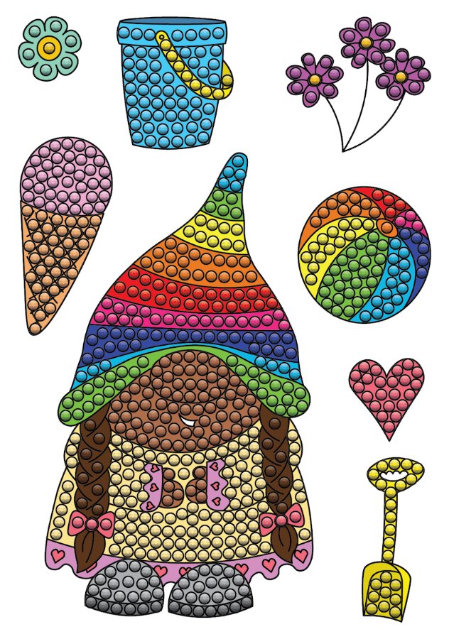 Crystal Art A6 Stamp Set - Summer Holidays Gnome