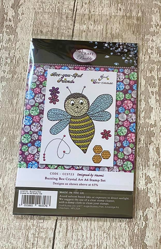 Craft Buddy Buzzing Bee Crystal Art A6 Stamp Set