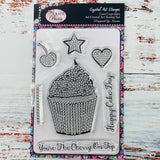 CCST36: Cute Cupcakes A6 Crystal Art Stamp Set