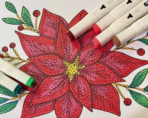 "Radiant Poinsettia" Crystal Art A5 Stamp set