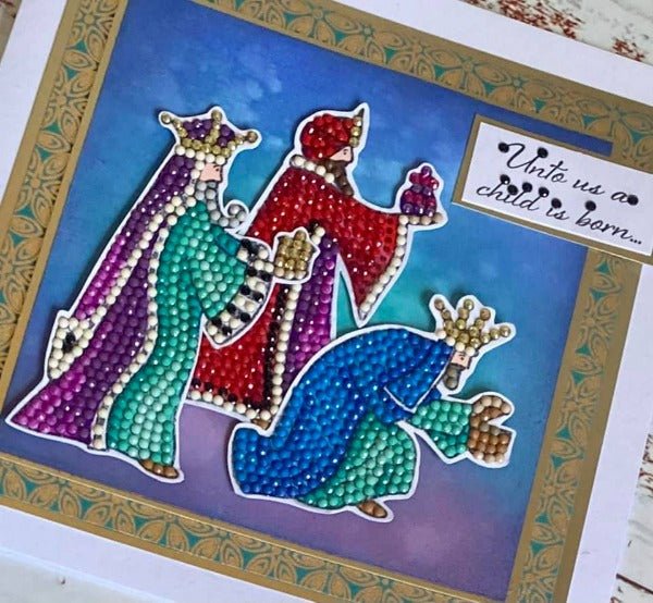 Load image into Gallery viewer, &amp;quot;We Three Kings&amp;quot; Crystal Art A5 Stamp set
