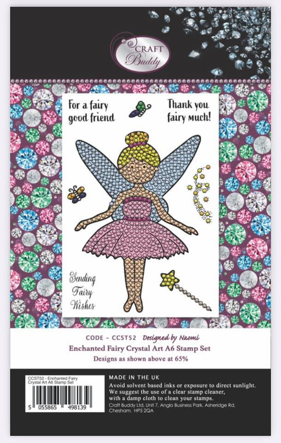Craft Buddy Crystal Art Enchanted Fairy A6 Stamp set