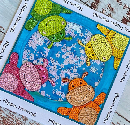 Load image into Gallery viewer, Craft Buddy Hippo Hugs A6 Premium Stamp Set
