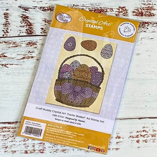 Craft Buddy Crystal Art Easter Basket A6 stamp set
