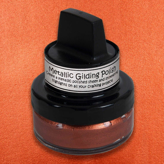 Load image into Gallery viewer, Cosmic Shimmer Metallic Gilding Polish 50ml - Red Bronze
