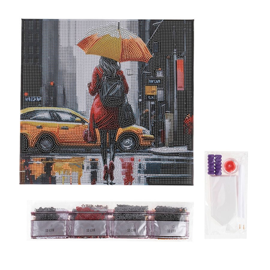 Load image into Gallery viewer, “City Reflections” Crystal Art Kit 30x30cm Contents
