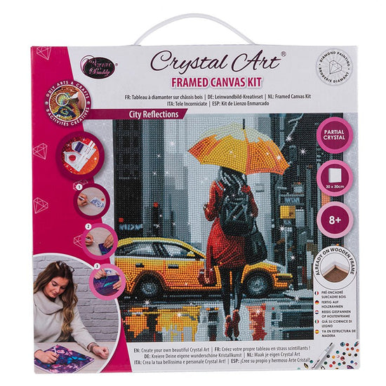 “City Reflections” Crystal Art Kit 30x30cm Front packaging