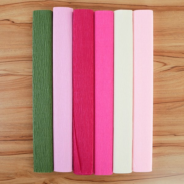 Craft Buddy Crepe Paper Assortment set of 6 - Pink