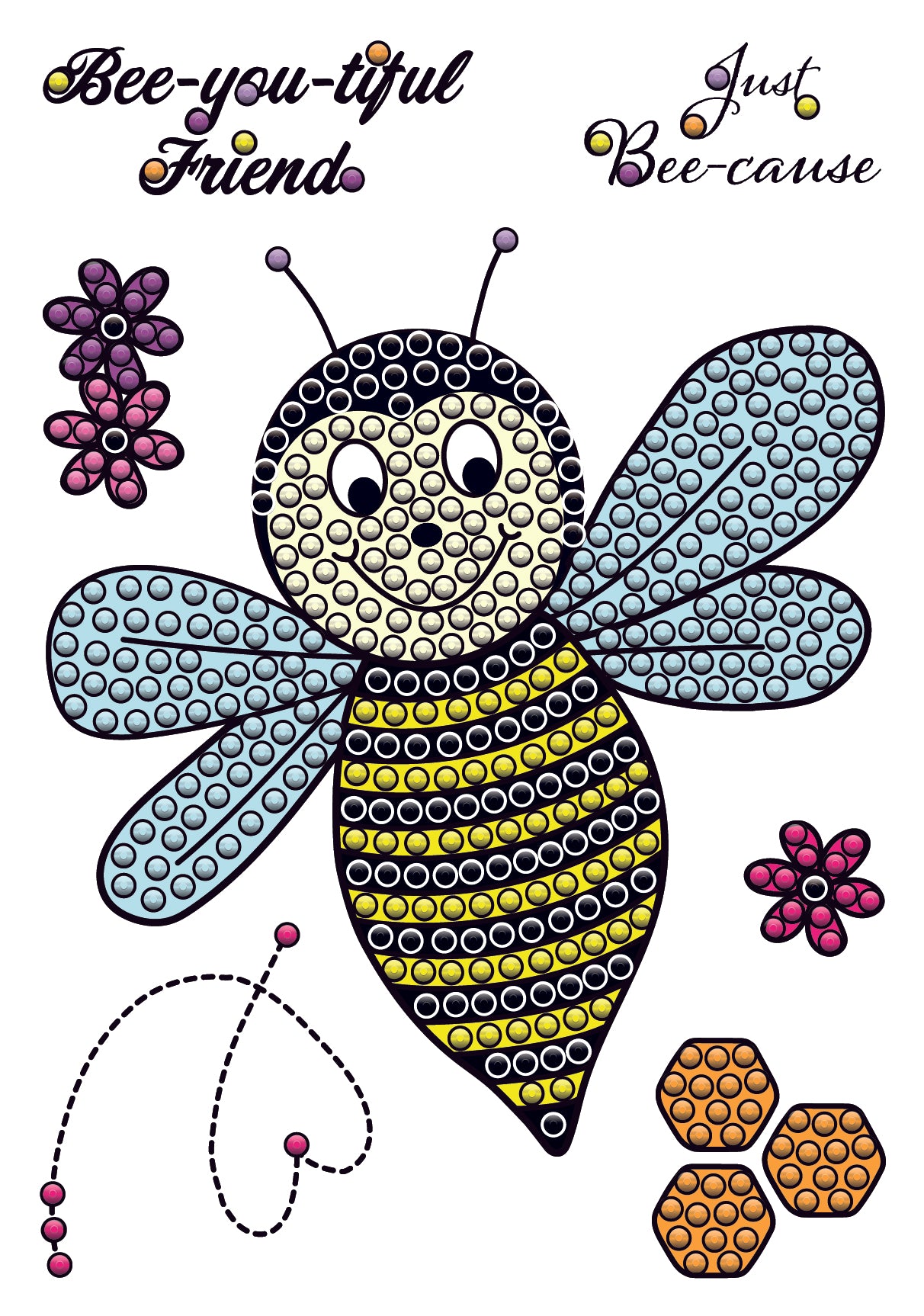Craft Buddy Buzzing Bee Crystal Art A6 Stamp Set