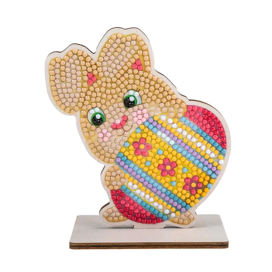 Crystal Art Home Ornaments - Easter Set Of 6 Bunny Front