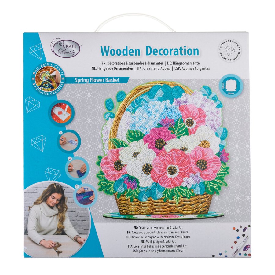 Crystal Art Spring Flower Basket Kit Front Packaging