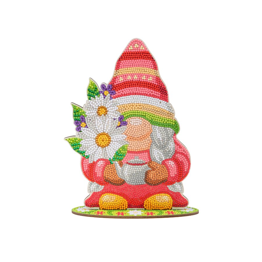 Crystal Art XL Buddies - Gnome Family front red gnome
