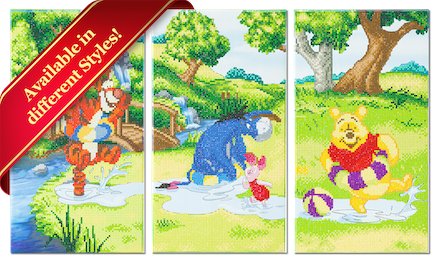 "Pooh and Friends" Disney Crystal Art Triptych