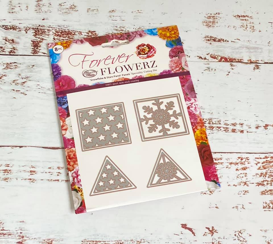 Load image into Gallery viewer, FDP04: Forever Flowerz Snowflake &amp;amp; Stars Panel Die Set
