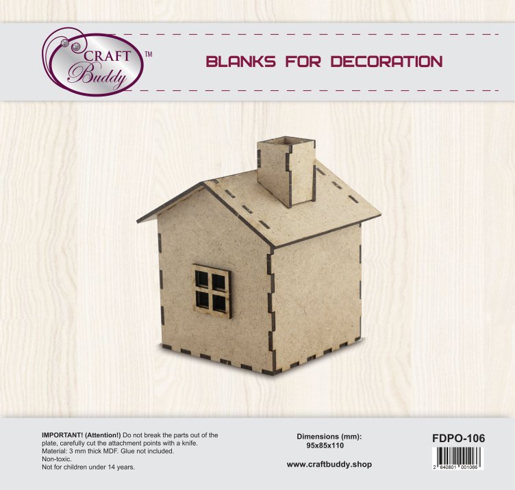 Load image into Gallery viewer, FDPO-106: Craft Buddy Pretty Festive House with base

