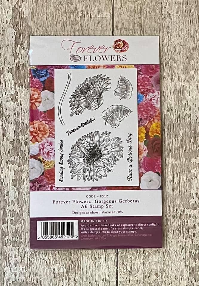 FS12: Forever Flowerz Gorgeous Gerbera A6 Stamp set