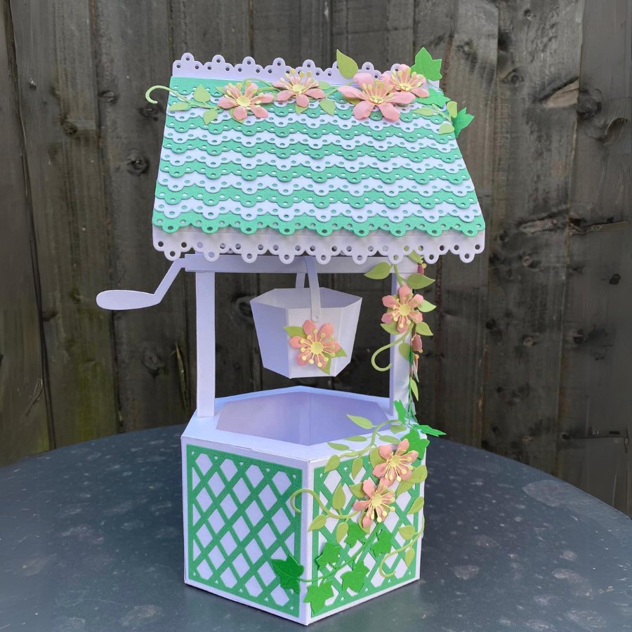 Load image into Gallery viewer, Forever Flowerz Magical Wishing Well Flower Box Die Set Product
