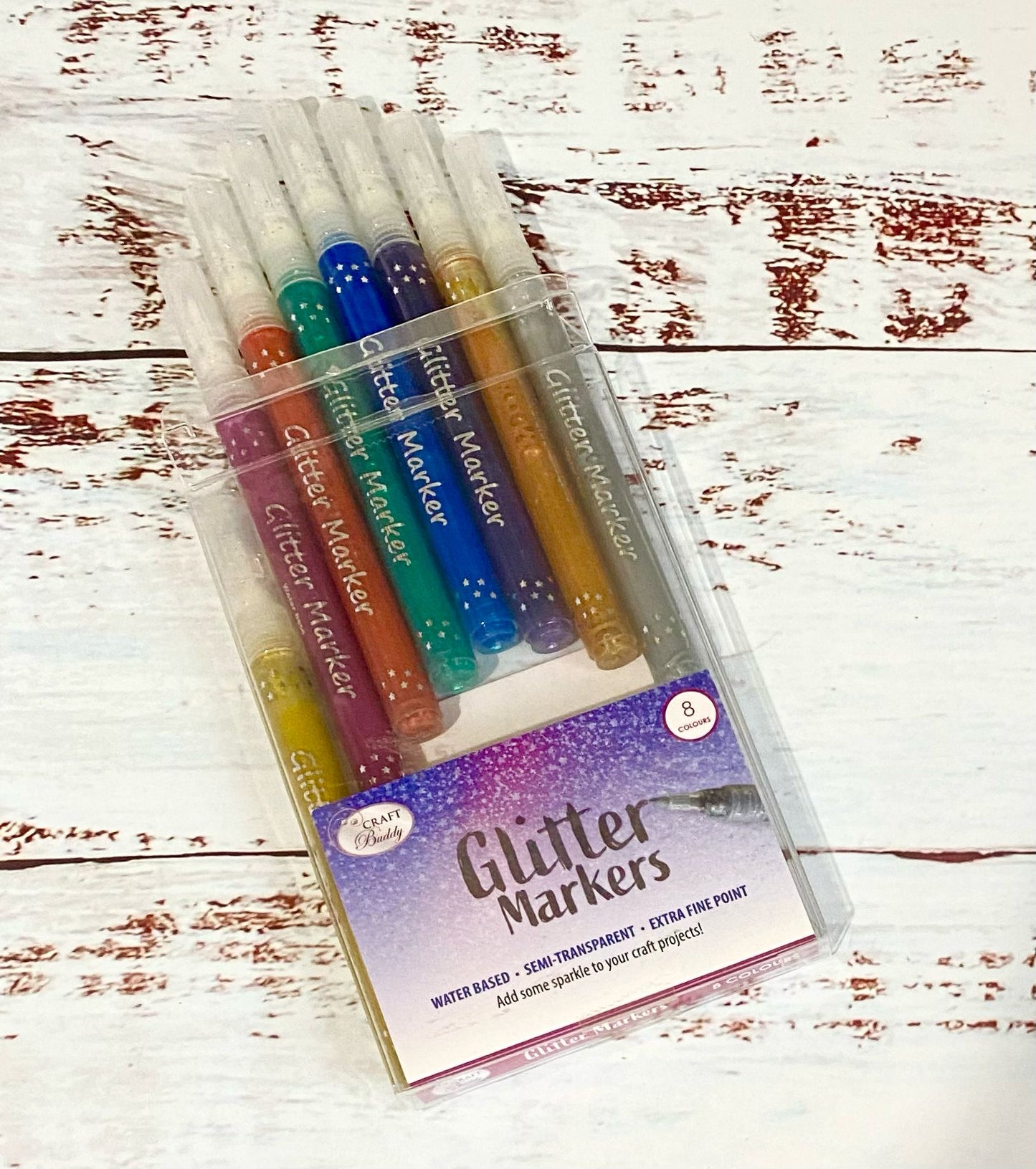 GM8: Craft Buddy Glitter Markers Set of 8