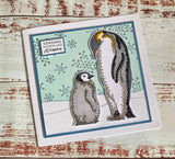 GS016: Craft Buddy Gem It! Arctic Penguin A5 Clear Stamp Set