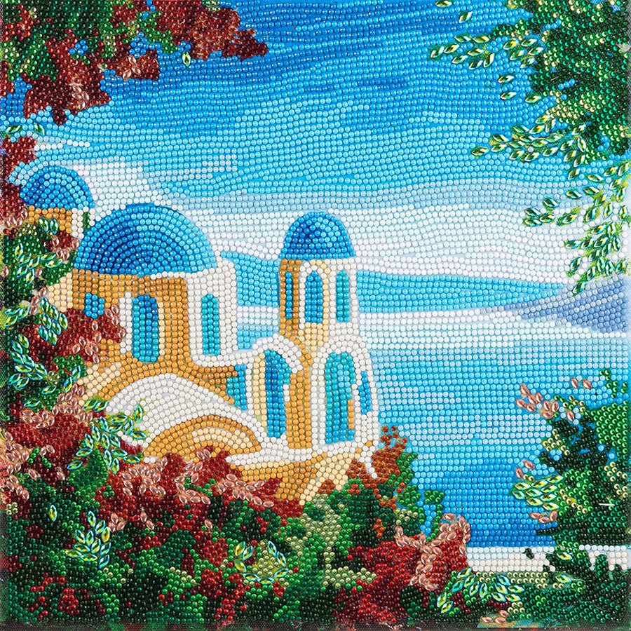 “Grecian View” Crystal Art Kit 30x30cm Front