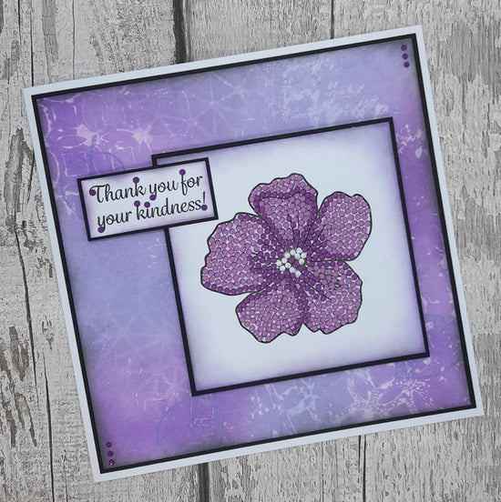 Hibiscus Wishes Crystal Art A6 Stamp Set