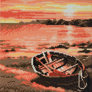 "Sunset Boat" Crystal Art Kit 30x30cm